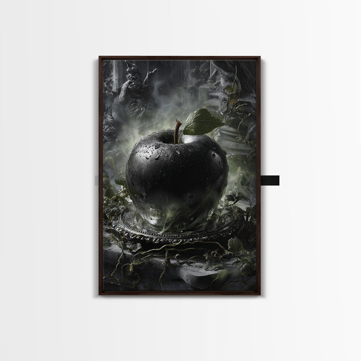 The Poisoned Apple, Vertical Wall Art, Spooky Home Decor, Canvas Print, Halloween Wall Decor, Gothic Home Decor, Spooky Wall Decor