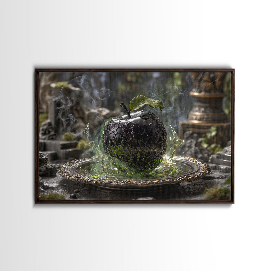 The Poisoned Apple, Landscape Wall Art, Dark Halloween Decor, Canvas Print, Halloween Wall Decor, Gothic Home Decor, Statement Wall Art