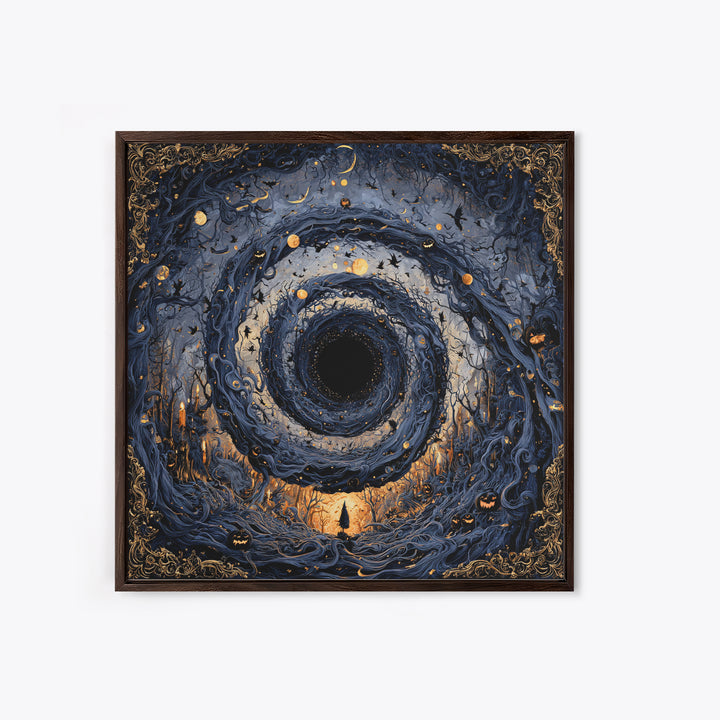 Celestial Witchcraft, Square Wall Art, Macabre Wall Art, Framed Canvas Print, Halloween Wall Decor, Gothic Home Decor, Seasonal Home Decor