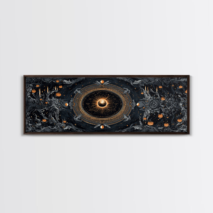 Celestial Witchcraft, Extra Wide Wall Art, Dark Halloween Decor, Canvas Print, Halloween Wall Decor, Gothic Home Decor, Seasonal Home Decor