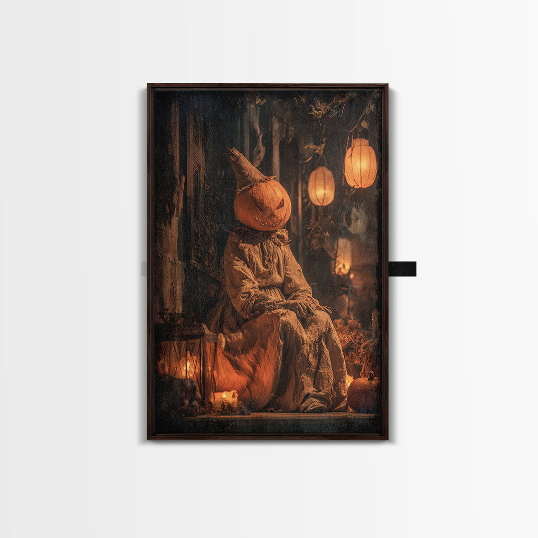 Occult Harvest Festival, Vertical Wall Art, Spooky Home Decor, Canvas Print, Halloween Wall Decor, Gothic Home Decor, Dark Fantasy Art