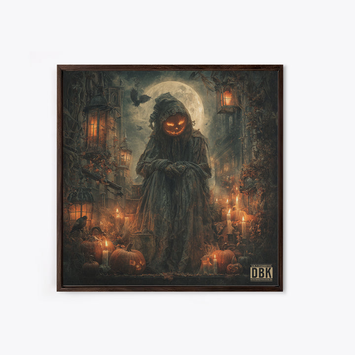 Occult Harvest Festival, Square Wall Art, Macabre Wall Art, Framed Canvas Print, Halloween Wall Decor, Gothic Home Decor, Horror Wall Art