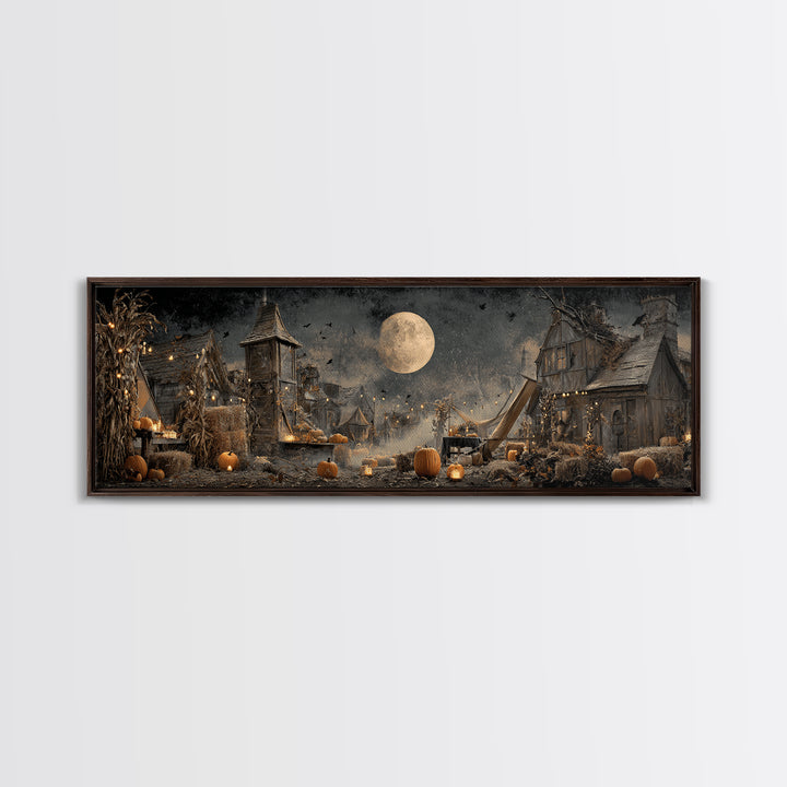 Occult Harvest Festival, Extra Wide Wall Art, Spooky Home Decor, Canvas Print, Halloween Wall Decor, Gothic Home Decor, Halloween Wall Art