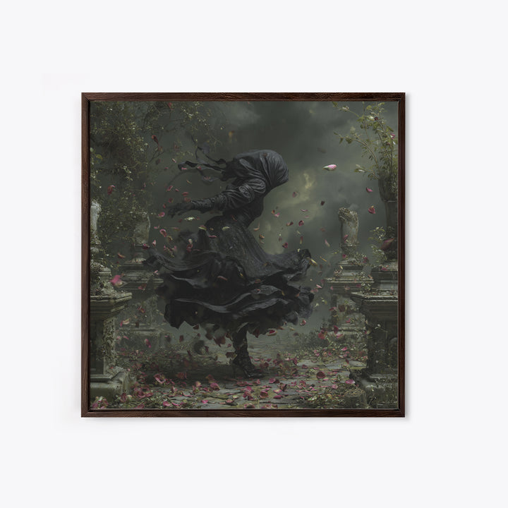 The Poison Garden, Square Wall Art, Haunted Gothic Art, Framed Canvas Print, Halloween Wall Decor, Gothic Home Decor, Dark Fantasy Art
