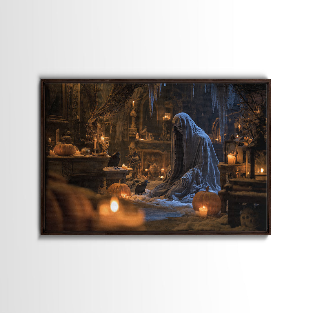 Frozen Halloween, Landscape Wall Art, Spooky Home Decor, Canvas Print, Halloween Wall Decor, Gothic Home Decor, Halloween Wall Art