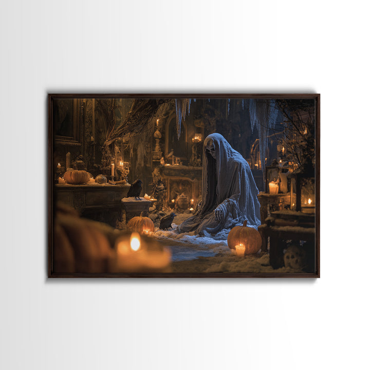 Frozen Halloween, Landscape Wall Art, Spooky Home Decor, Canvas Print, Halloween Wall Decor, Gothic Home Decor, Halloween Wall Art