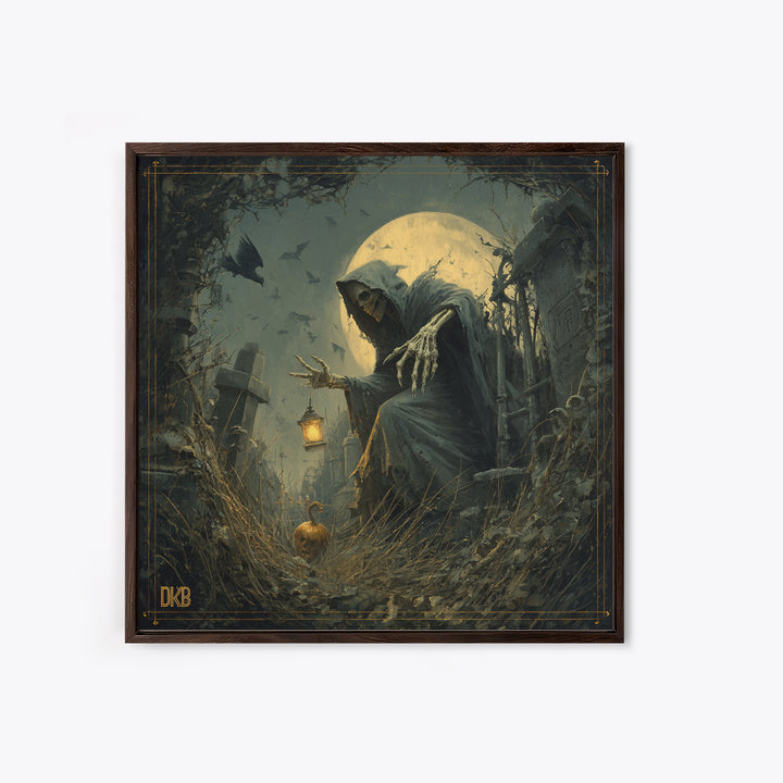 The Dream Eater, Square Wall Art, Spooky Home Decor, Canvas Print, Halloween Wall Decor, Gothic Home Decor, Spooky Wall Decor