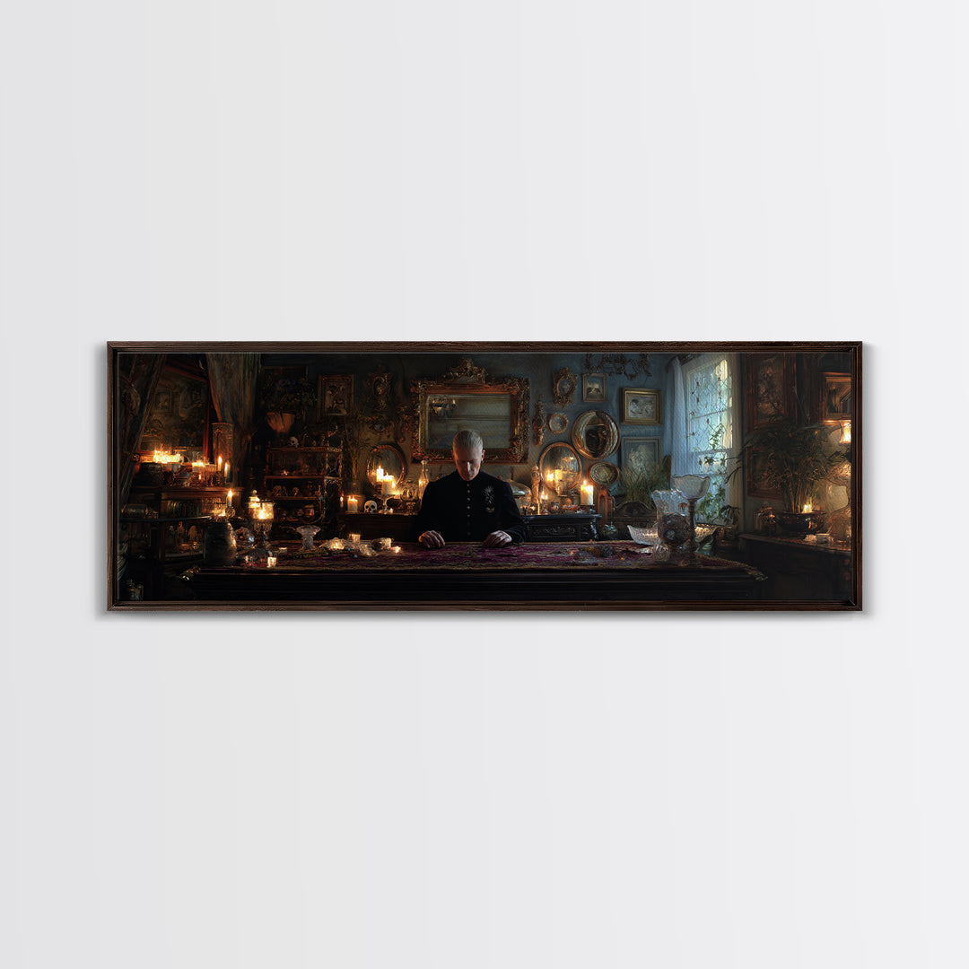 The Royal Coffin Maker, Extra Wide Wall Art, Dark Halloween Decor, Canvas Print, Halloween Wall Decor, Gothic Home Decor, Dark Fantasy Art