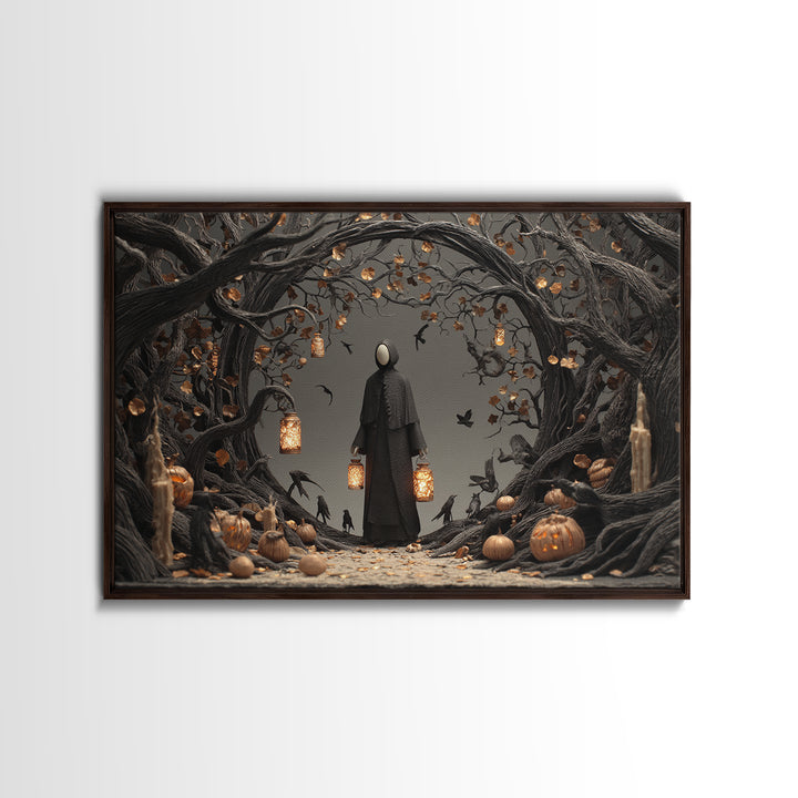 The Soul Collector, Landscape Wall Art, Dark Fantasy Wall Art, Canvas Print, Halloween Wall Decor, Gothic Home Decor, Macabre Wall Art