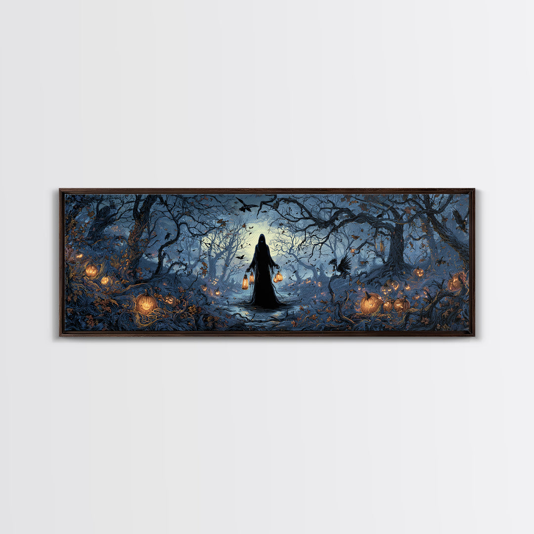 The Soul Collector, Extra Wide Wall Art, Dark Fantasy Wall Art, Canvas Print, Halloween Wall Decor, Gothic Home Decor, Halloween Decor