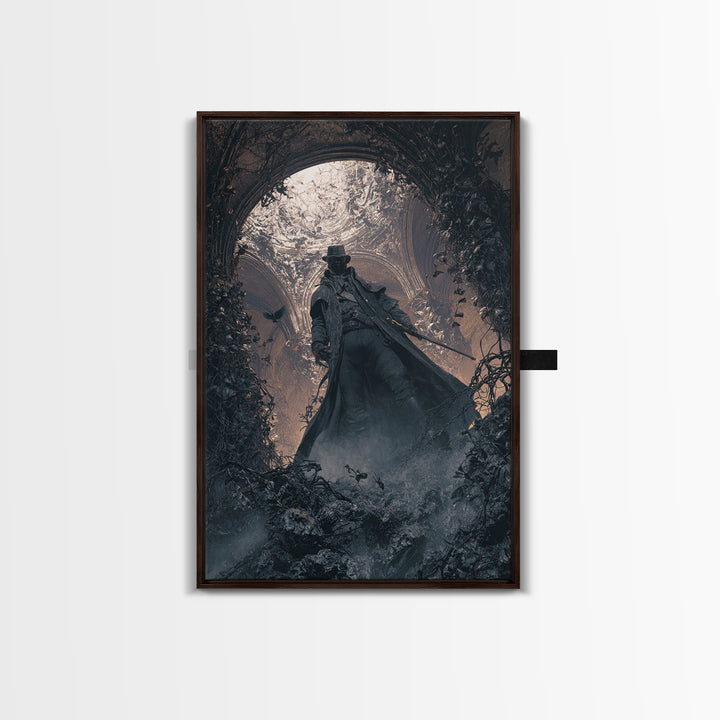 The Ghost Of The Witch Hunter, Vertical Wall Art, Spooky Home Decor, Canvas Print, Halloween Wall Decor, Gothic Home Decor, Horror Wall Art