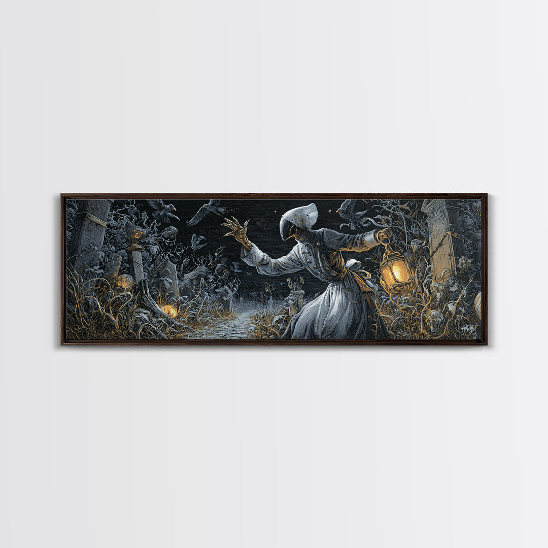 The Ghost Bakery, Extra Wide Wall Art, Spooky Home Decor, Canvas Print, Halloween Wall Decor, Gothic Home Decor, Seasonal Home Decor