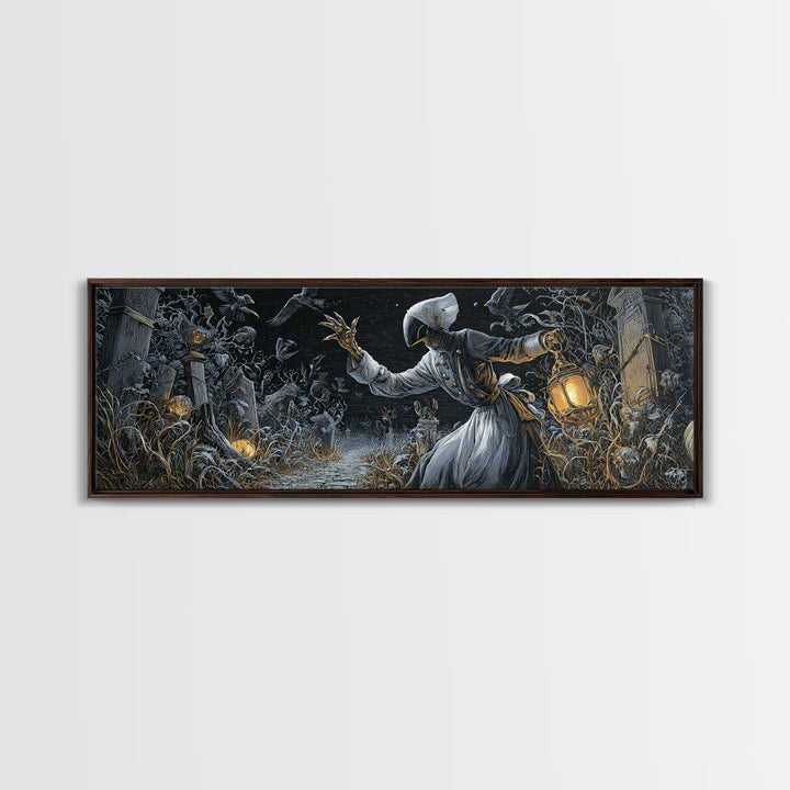 The Ghost Bakery, Extra Wide Wall Art, Spooky Home Decor, Canvas Print, Halloween Wall Decor, Gothic Home Decor, Seasonal Home Decor