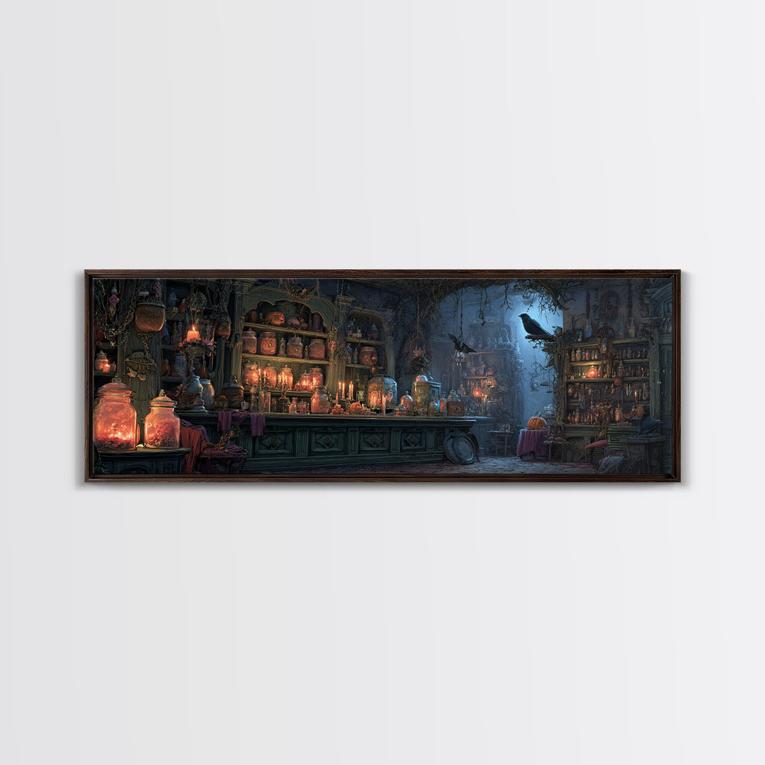 The Goblin Candy Shop, Extra Wide Wall Art, Spooky Home Decor, Canvas Print, Halloween Wall Decor, Gothic Home Decor, Spooky Wall Decor