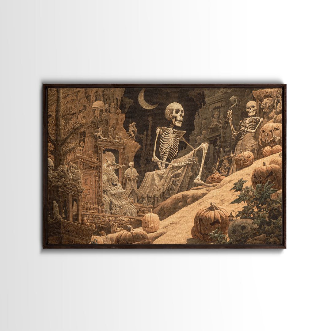 Desert Halloween, Landscape Wall Art, Dark Halloween Decor, Canvas Print, Halloween Wall Decor, Gothic Home Decor, Macabre Wall Art