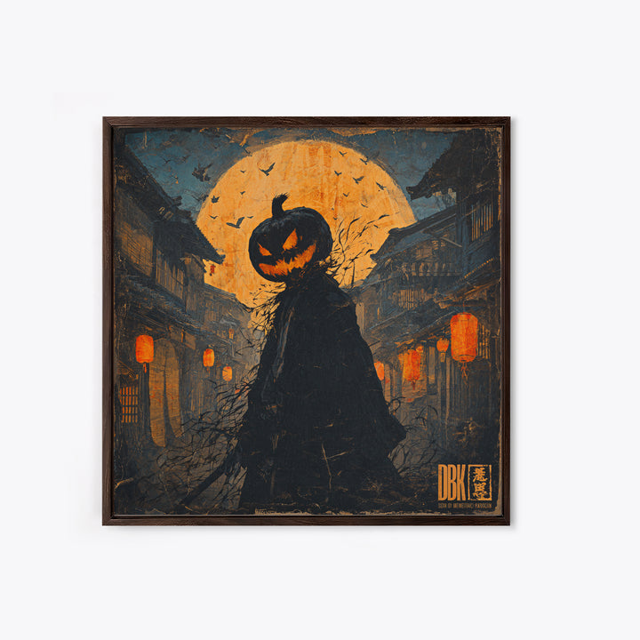 The Town Where Shadows Live, Square Wall Art, Macabre Wall Art, Framed Canvas Print, Halloween Wall Decor, Gothic Home Decor