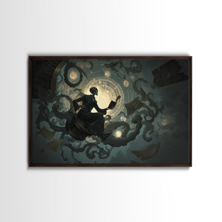 The Astronomer Of The Hollow Sky, Landscape Wall Art, Spooky Home Decor, Canvas Print, Halloween Wall Decor, Gothic Home Decor