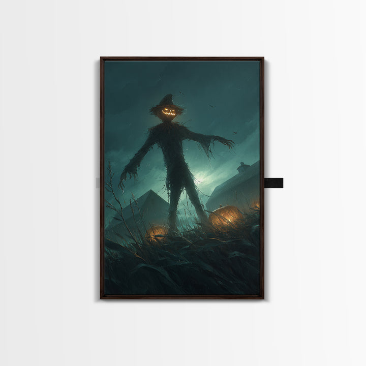 The Harvest Of The Eldritch Field, Vertical Wall Art, Eldritch Gothic Decor, Framed Canvas Print, Halloween Wall Decor, Gothic Home Decor