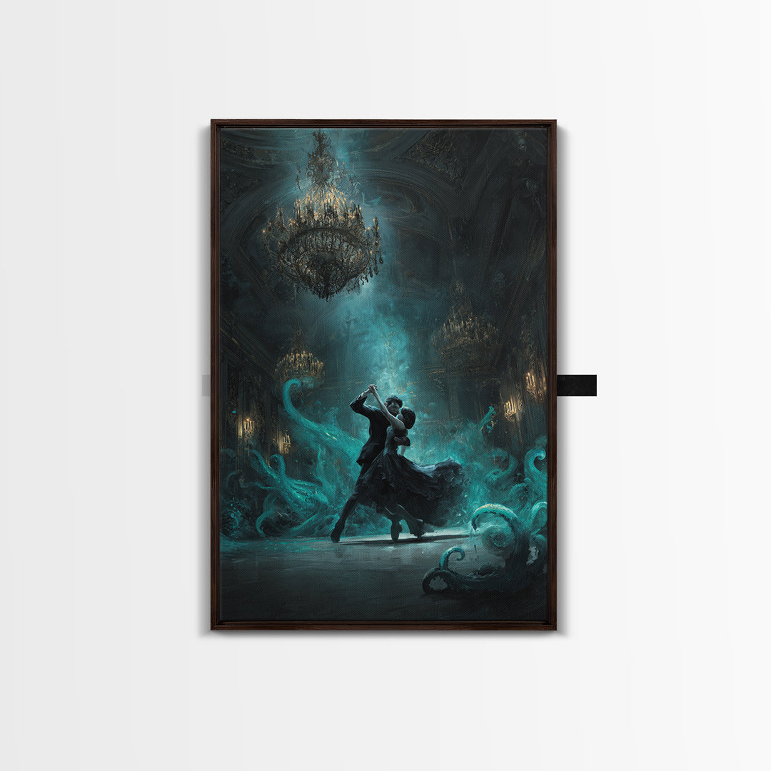 The Ballroom Of Silent Shoggoths, Vertical Wall Art, Cosmic Horror Wall Art, Canvas Print, Halloween Wall Decor, Gothic Home Decor