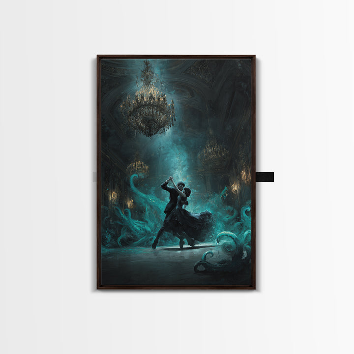The Ballroom Of Silent Shoggoths, Vertical Wall Art, Cosmic Horror Wall Art, Canvas Print, Halloween Wall Decor, Gothic Home Decor