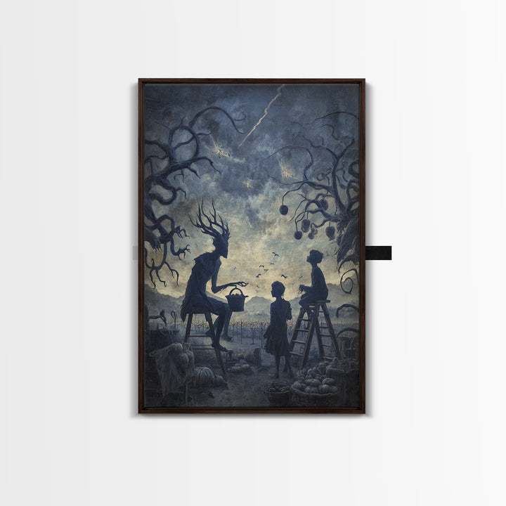 The Children Of The Star Orchard, Vertical Wall Art, Haunted Gothic Art, Canvas Print, Halloween Wall Decor, Gothic Home Decor