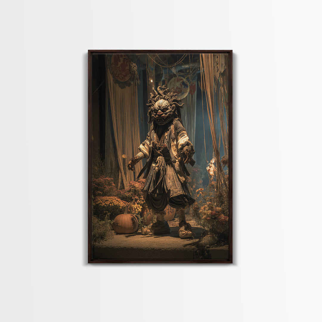 The Festival Of The Little Old Ones, Vertical Wall Art, Macabre Wall Art, Canvas Print, Halloween Wall Decor, Gothic Home Decor