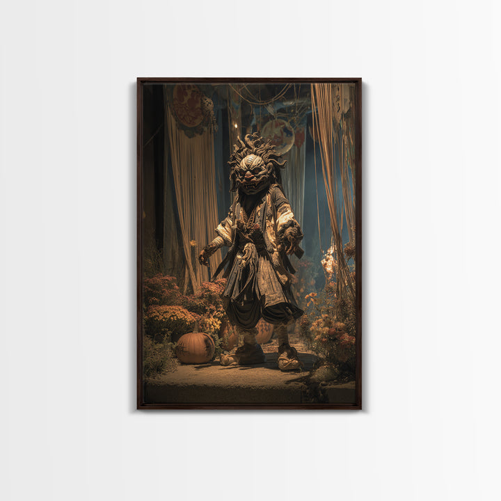 The Festival Of The Little Old Ones, Vertical Wall Art, Macabre Wall Art, Canvas Print, Halloween Wall Decor, Gothic Home Decor