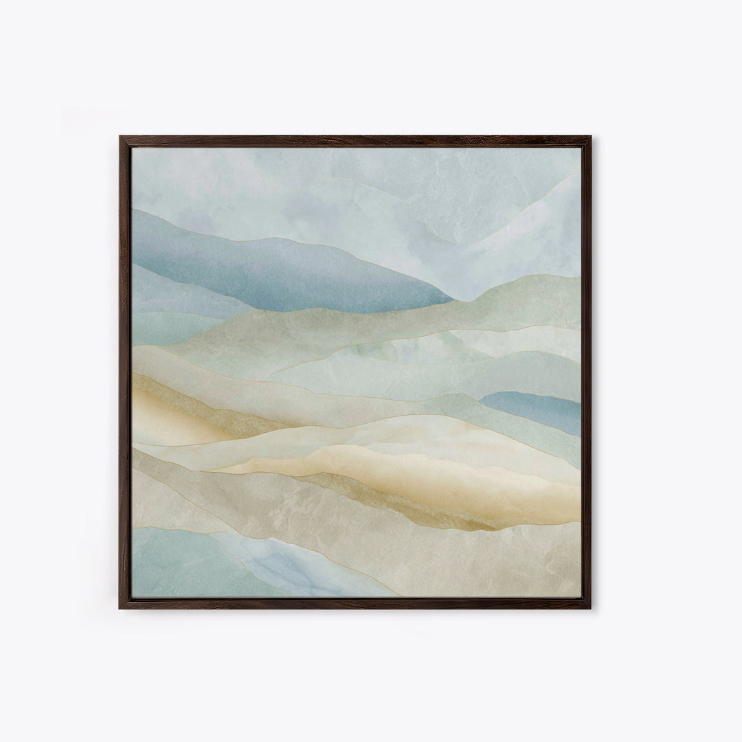 Clean Marble Texture Framed Canvas Print, Dental Office Art, Dentistry Art, Office Decor, Watercolor Art, Calm, Fine Art Print, DOA-1x1-24