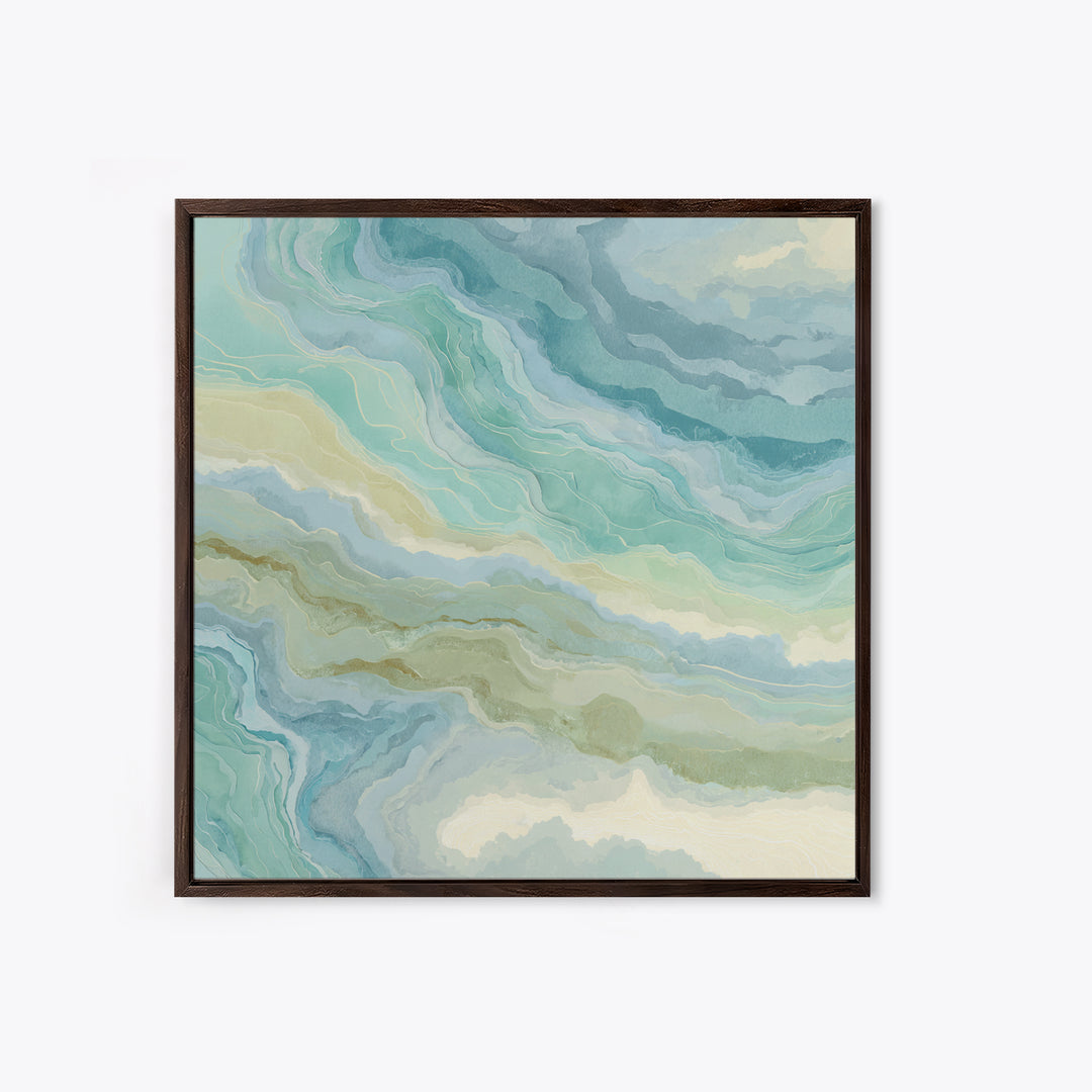Abstract Water Ripple Pattern Framed Canvas Print, Dental Office Art, Medical Decor, Office Decor, Fine Art, Calm, Home Decor, DOA-1x1-37