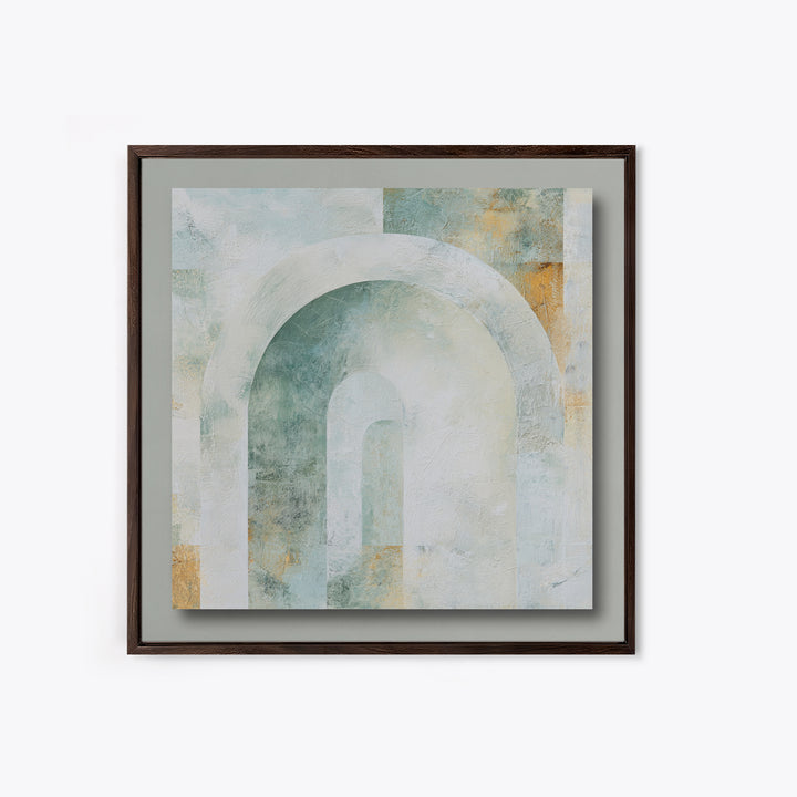 Light Scandinavian Abstract Arches Framed Canvas Print, Dental Office Art, Dental Assistant, Office Decor, Fine Art, Calm, DOA-1x1-41
