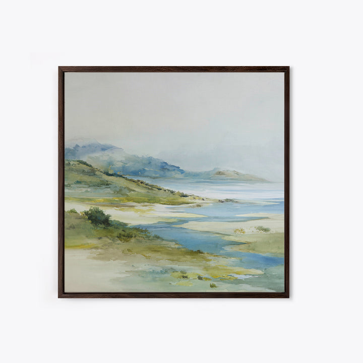 Quiet Coastal Dunes Framed Canvas Print, Dental Office Art, Dental Hygiene, Office Decor, Fine Art, Calm, Medical Office Art, DOA-1x1-46