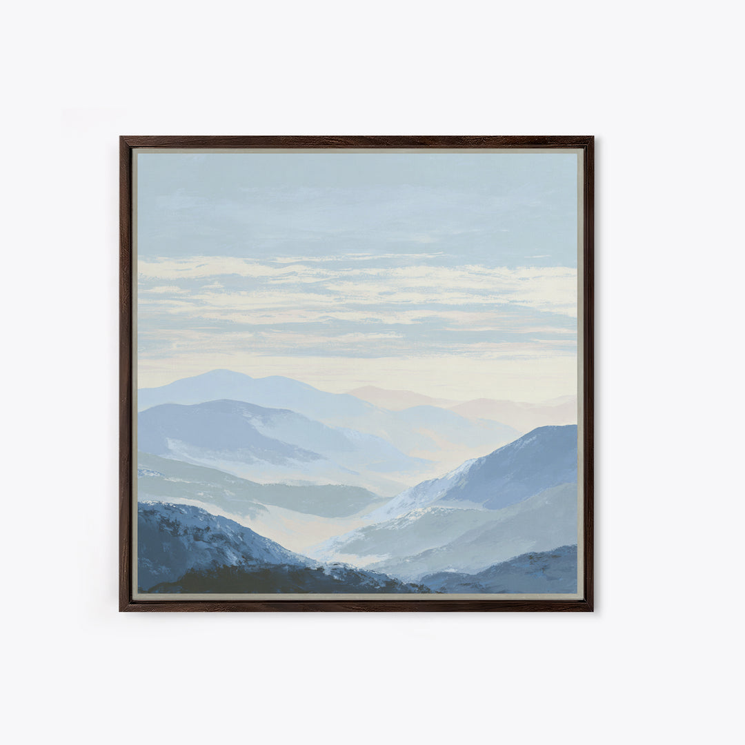 Gentle Mountain Landscape Framed Canvas Print, Dental Office Art, Medical Decor, Office Decor, Fine Art, Calm, Home Decor, DOA-1x1-52