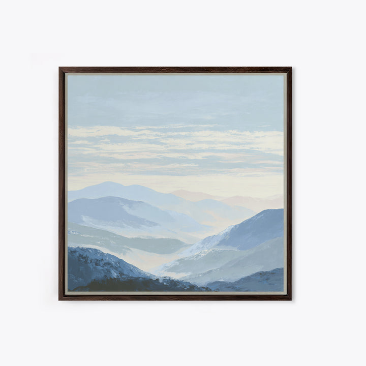 Gentle Mountain Landscape Framed Canvas Print, Dental Office Art, Medical Decor, Office Decor, Fine Art, Calm, Home Decor, DOA-1x1-52