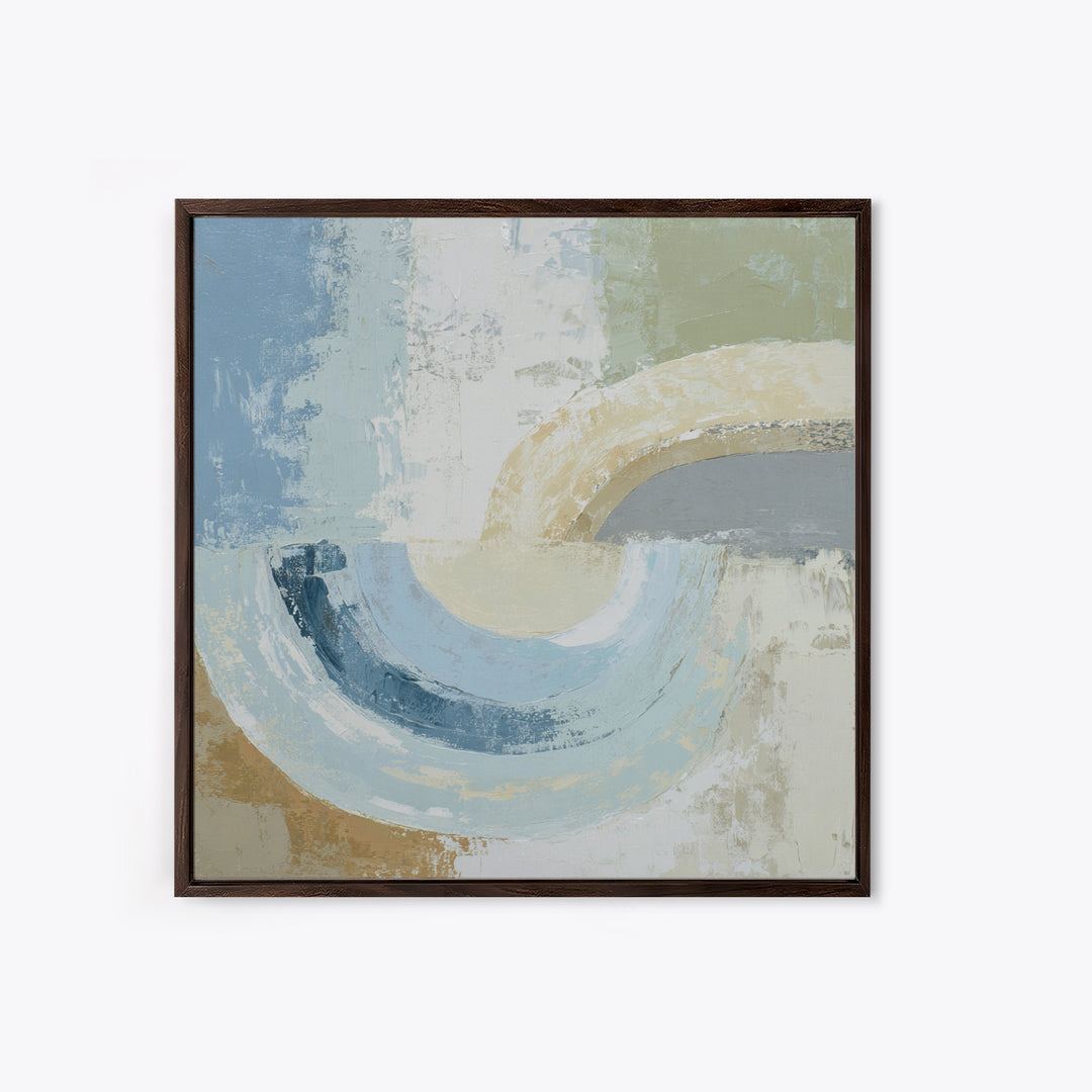 Minimal Smile Curve Abstract Framed Canvas Print, Dental Office Art, Tooth Art, Office Decor, Abstract Art, Calm, Modern Decor, DOA-1x1-53