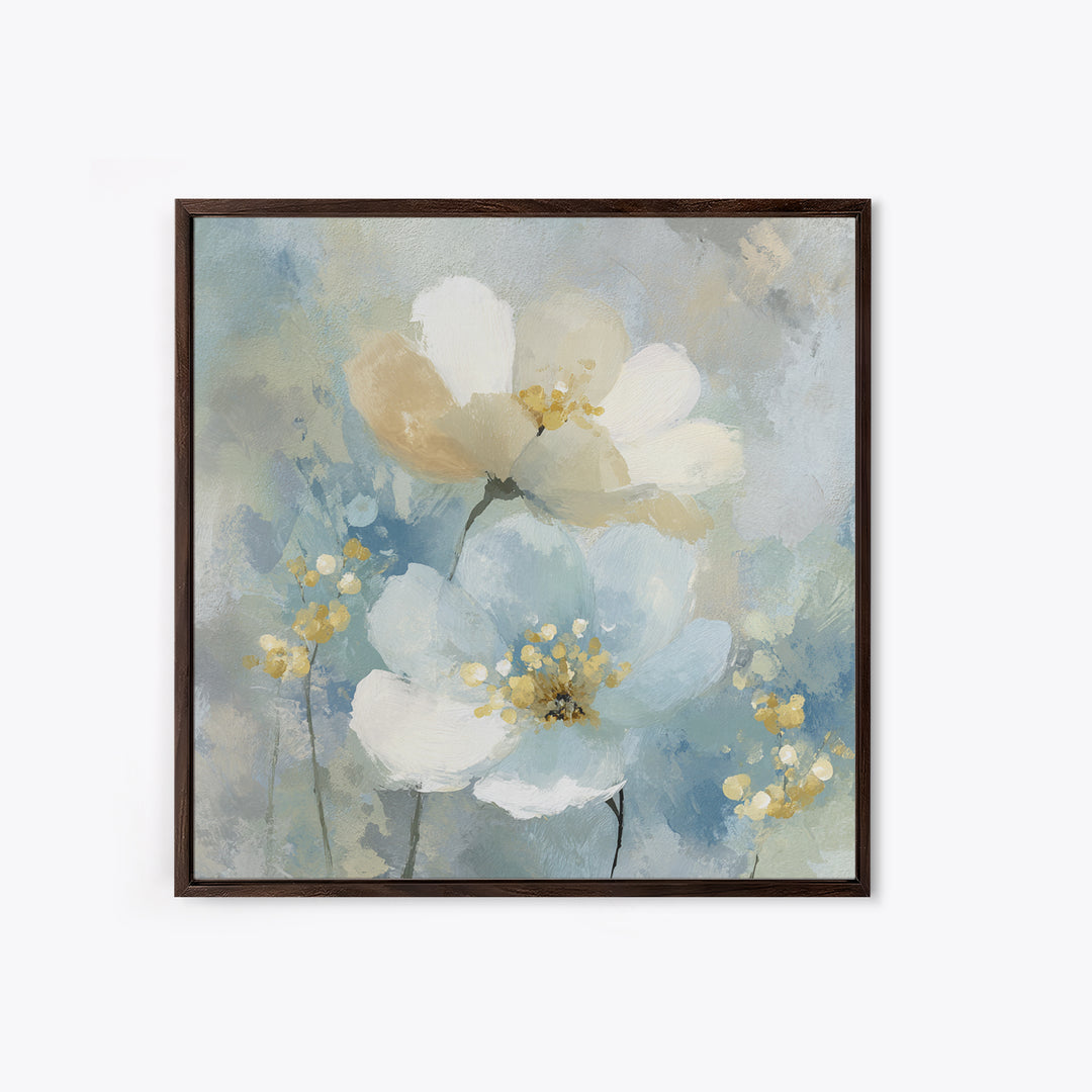 Sterile Modern Floral Painting Canvas Print, Dental Office Art, Science Art, Office Decor, Fine Art, Calm, Boho Decor, DOA-1x1-59