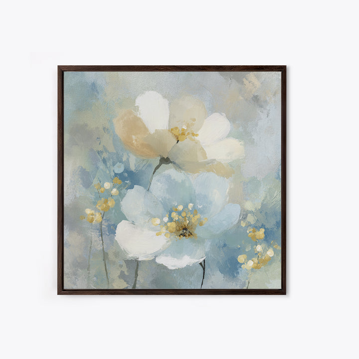 Sterile Modern Floral Painting Canvas Print, Dental Office Art, Science Art, Office Decor, Fine Art, Calm, Boho Decor, DOA-1x1-59