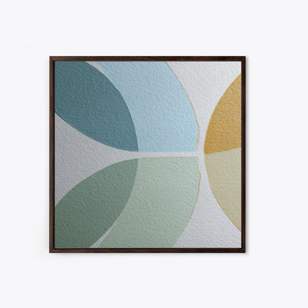 Simple Rainbow Pastel Shapes for Children Canvas Print, Dental Office Art, Dental Decor, Office Decor, Abstract Art, Calm, DOA-1x1-69