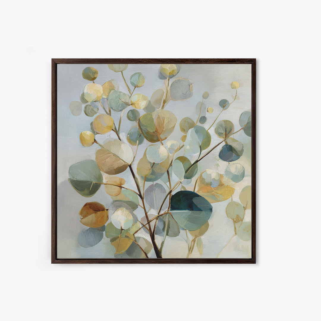 Soft Botanical Eucalyptus Print for Clean Atmosphere Canvas Print, Dental Office Art, Dental Office, Office Decor, Calm, DOA-1x1-75