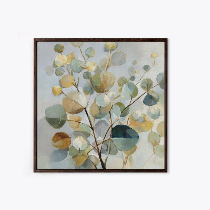 Soft Botanical Eucalyptus Print for Clean Atmosphere Canvas Print, Dental Office Art, Dental Office, Office Decor, Calm, DOA-1x1-75