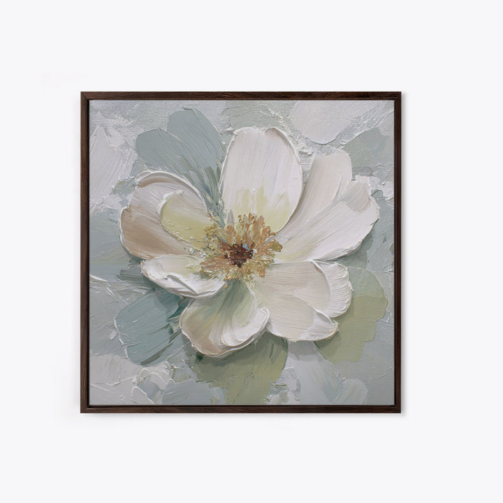 Sterile Modern Floral Painting Framed Canvas Print, Dental Office Art, Home Decor, Office Decor, Oil Painting, Calm, DOA-1x1-83