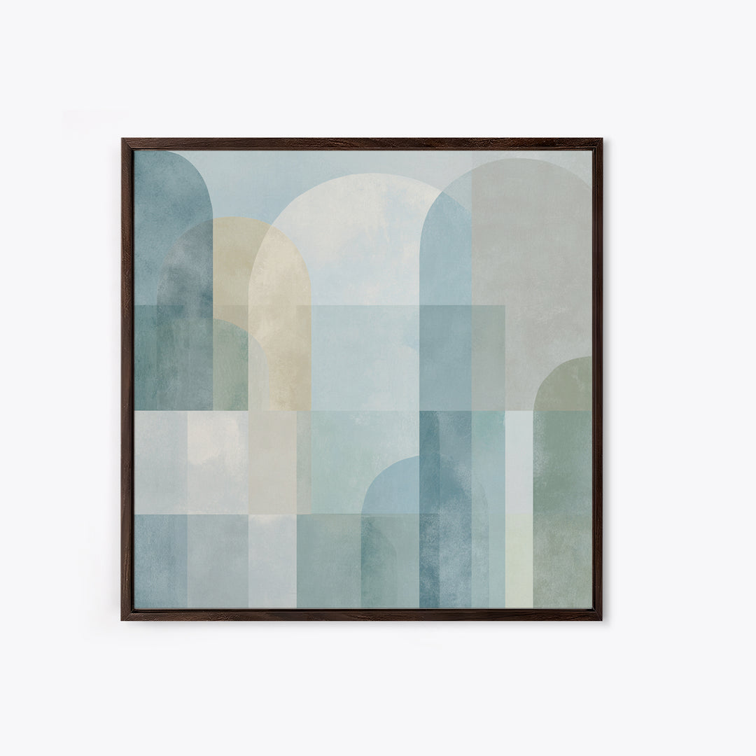 Light Scandinavian Abstract Arches Canvas Print, Dental Office Art, Science Art, Office Decor, Abstract Art, Calm, Boho Decor, DOA-1x1-89