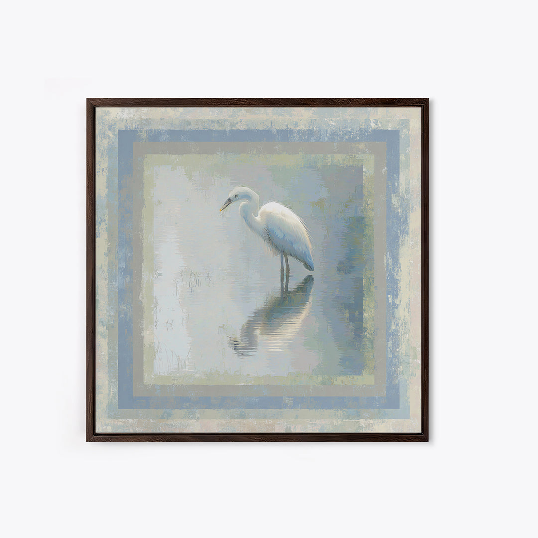 Blue Heron by Calm Marsh Water Canvas Print, Dental Office Art, Office Decor, Fine Art, Calm, Art Print, Room Decor, DOA-1x1-95