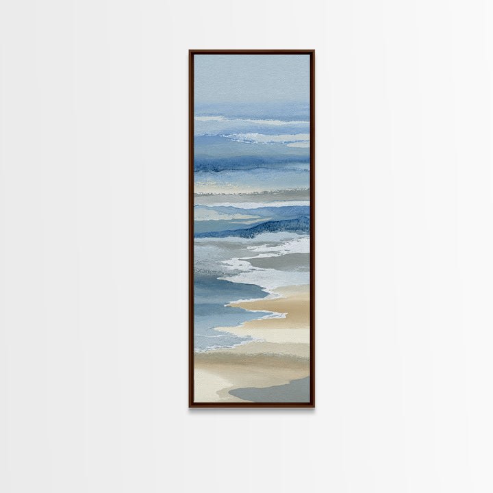 Calming Abstract Ocean Waves Canvas Print, Dental Office Art, Printable Digital, Office Decor, Oil Painting, Calm, DOA-1x3-13