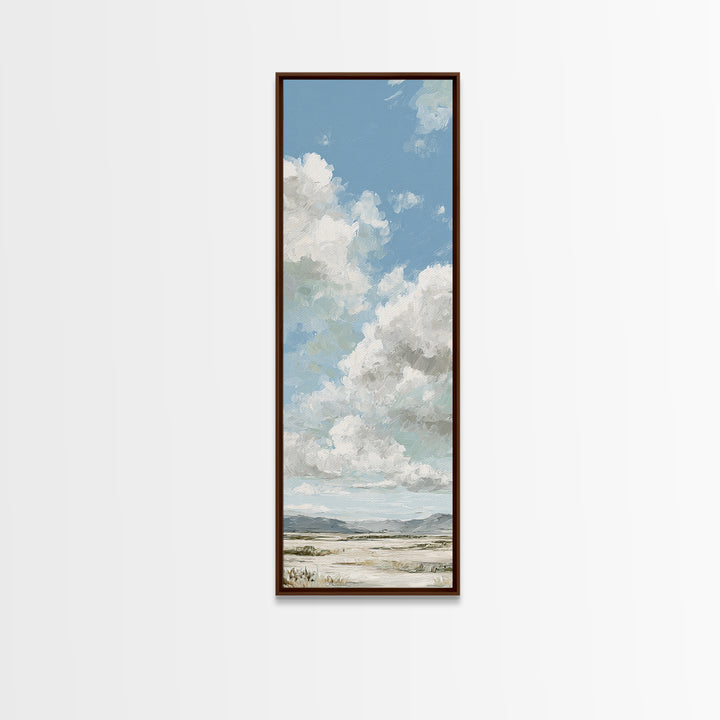 Peaceful Clouds over Open Meadow Canvas Print, Dental Office Art, Medical Office Decor, Office Decor, Fine Art, Calm, DOA-1x3-21