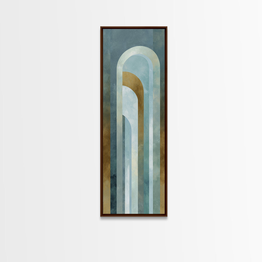 Light Scandinavian Abstract Arches Framed Canvas Print, Dental Office Art, Dental Assistant, Office Decor, Abstract Art, Calm, DOA-1x3-29