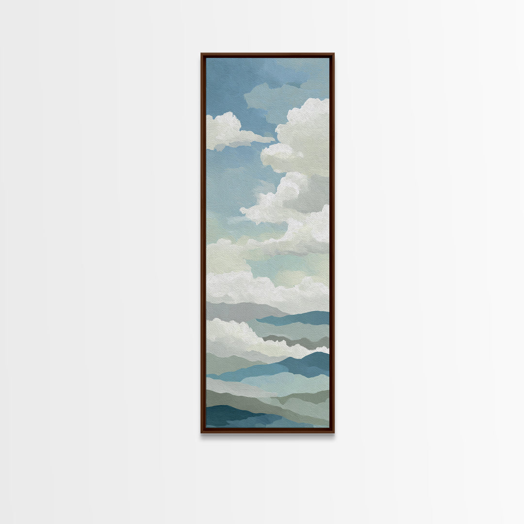 Clean Geometric Art Canvas Print, Dental Office Art, Office Decor, Fine Art, Calm, Art Print, Room Decor, Textured Painting, DOA-1x3-44