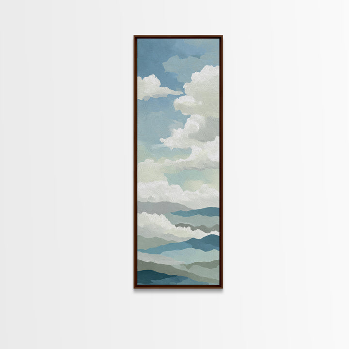 Clean Geometric Art Canvas Print, Dental Office Art, Office Decor, Fine Art, Calm, Art Print, Room Decor, Textured Painting, DOA-1x3-44