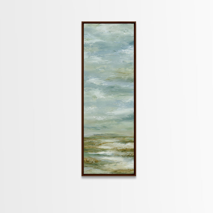 Peaceful Clouds over Open Meadow Framed Canvas Print, Dental Office Art, Dentistry Art, Office Decor, Fine Art, Calm, DOA-1x3-45