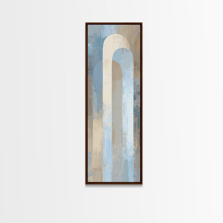 Light Scandinavian Abstract Arches Framed Canvas Print, Dental Office Art, Dental Assistant, Office Decor, Abstract Art, Calm, DOA-1x3-53
