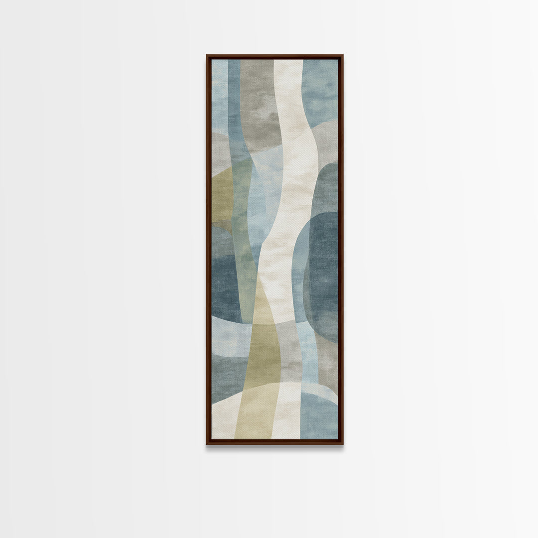 Playful Tooth Shaped Character Framed Canvas Print, Dental Office Art, Dentistry Art, Office Decor, Abstract Art, Calm, DOA-1x3-66